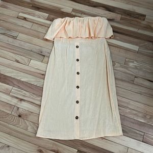 NWT strapless Le Lis dress with faux buttons down front